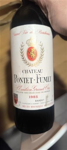 Bordeaux Saint-Émilion Grand Cru Grand Cru Château Pontet-Fumet 1985