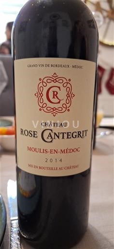 Bordeaux Moulis-en-Médoc Château Rose Cantegrit 2014