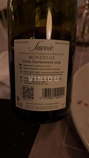 Saboya y Bugey Mondeuse Cuvée Gastronomie 2024