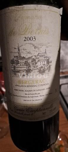 Sudoeste Bergerac Baronnie de Beinas Exceptionnelle 2003