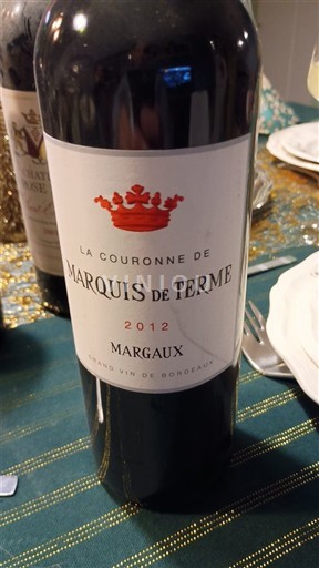 Bordeaux Margaux Marquis de Terme La Couronne de Marquis de Terme 2012