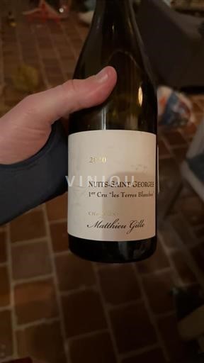 Vin Blanc demi-sec Les Terres Blanches Domaine Matthieu Gille 2020 France Bourgogne Nuits-saint-georges AOC Premier Cru