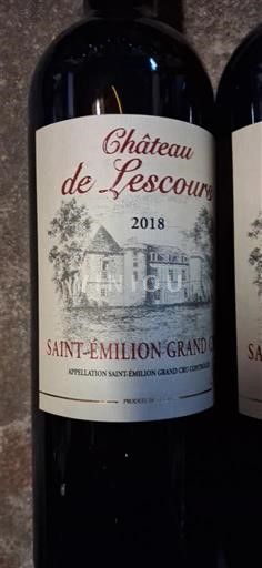 Bordeaux Saint-Émilion Grand Cru Grand Cru Château Lescours 2018