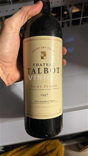 Bordeaux Saint-Julien Grand Cru Château Talbot 1987
