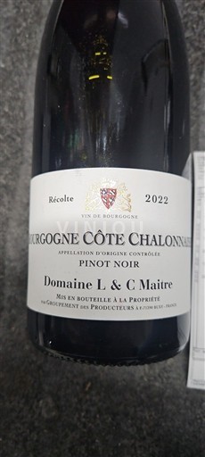 Bourgogne Bourgogne-côte-chalonnaise Domaine L & C Maître 2022