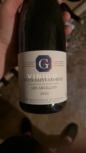 Víno Rouge sec Les Argillats Domaine Philippe Gavignet 2022 Francie Burgundsko Nuits-saint-georges AOC