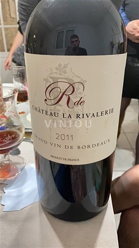 Bordeaux Château La Rivalerie R de Château La Rivalerie 2011