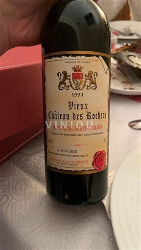Bordeaux Montagne Saint-Émilion Château Vieux Château des Rochers 1994