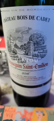 Bordeaux Lussac-Saint-Émilion Château Bois de Cadet 2016