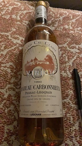 Wines Blanc sec Château Carbonnieux 1993 France Bordeaux Pessac-Léognan AOC