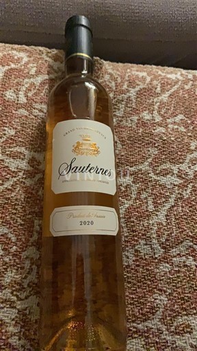 Bordeaux Sauternes Premier Cru 2020