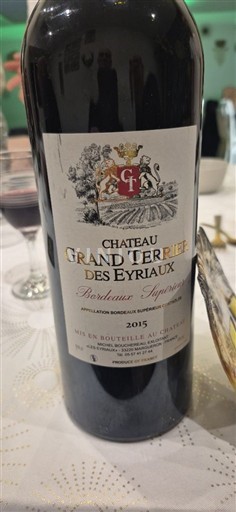 Burdeos Bordeaux superior Château Grand Terrier des Eyriaux 2015