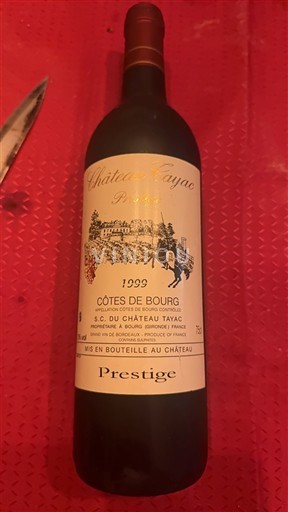 Bordeaux Côtes de Bourg Château Tayac Prestige 1999