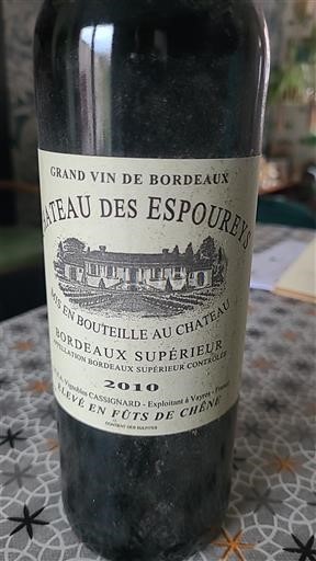 Burdeos Bordeaux superior Château S Espoureys 2010