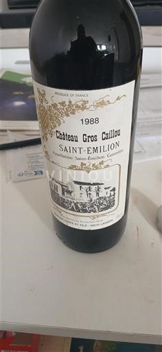 Bordeaux Saint-Émilion Château Gros Caillou 1988