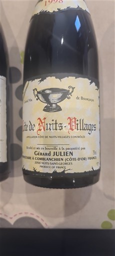 Borgogna Côte de Nuits Villages Gérard Julien 1998