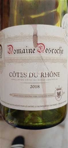 Vallée du Rhône Côtes-du-rhône Domaine Sroche 2018
