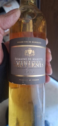 Bordeaux Sauternes Domaine Marotte 2016