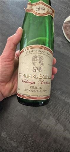 Alsace Määrittelemätön Grand Cru Schlegel Boeckel Riesling Zinnkoepflé 1988