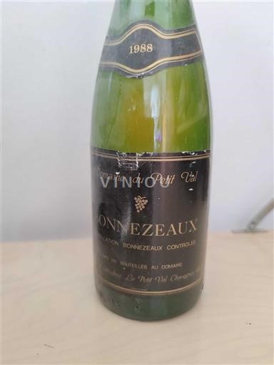 Vallée de la Loire Bonnezeaux Domaine Petit Val 1988