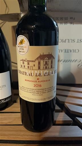 Bordoja Bordeaux Supérieur Château Brague 2016
