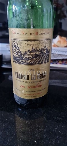 Bordeaux Côtes-de-bourg Château La Barde 1970