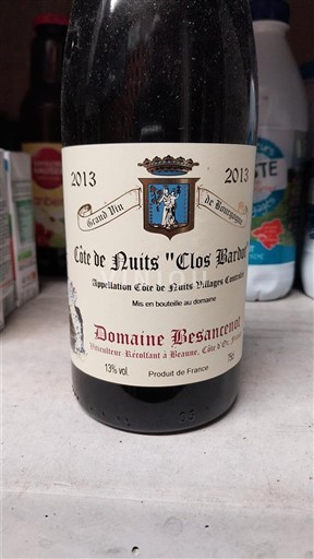 Burgund Côte de Nuits Villages BESANCENOT Clos Bardot 2013
