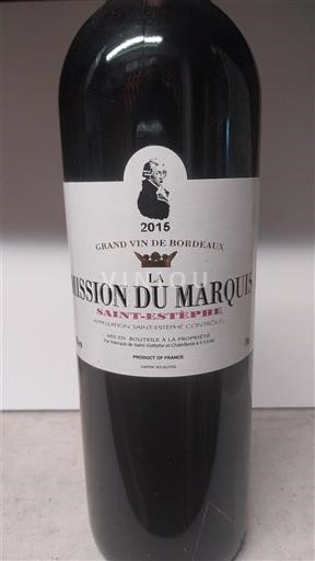 Bordeaux Saint-Estèphe La Mission du Marquis 2015