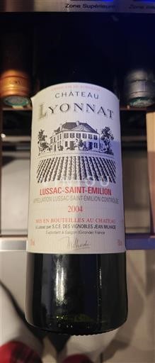 Bordeaux Lussac-Saint-Émilion Château Lyonnat 2004