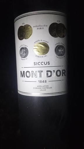 Valais Không được chỉ định Mont d'Or Siccus Không niên vụ