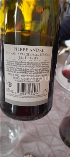 Bourgogne Pernand-Vergelesses Premier Cru Pierre André Les Fichots 2018