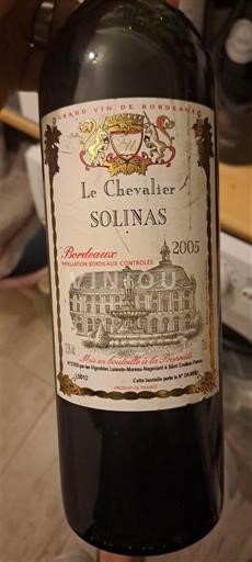 Bordeaux Le Chevalier Solinas 2005