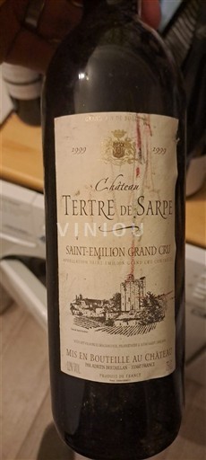 Bordeaux Saint-Émilion Grand Cru Grand Cru Château Tertre de Sarpe 1999