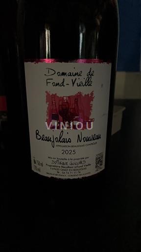 Beaujolais Beaujolais Nouveau Domaine Fond-Vieille 2025
