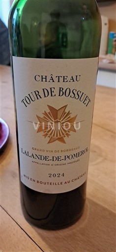Vina Rouge sec Château Tour de Bossuet 2024 Francija Bordeaux Lalande-de-Pomerol AOC