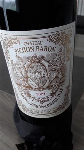 Bordeaux Pauillac Grand Cru Château Pichon Baron Baron de Pichon-Longueville 2021