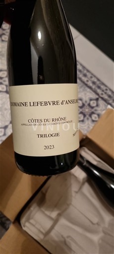 Rhônedalen Côtes du Rhône Domaine Lefebvre d'Anselme Trilogie 2023