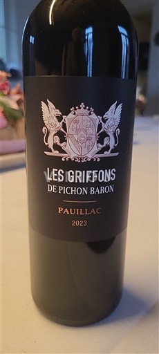 Bordeaux Pauillac Pichon Baron Les Griffons 2023