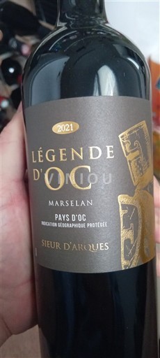 Languedoc a Roussillon Pays d'Oc Sieur d'Arques Légende d'OC Marselan 2021
