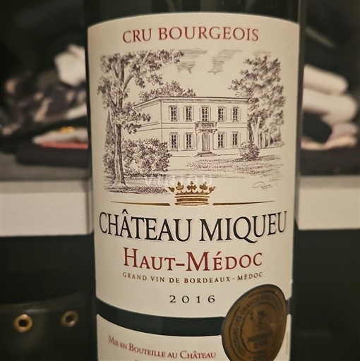 Bordéus Haut-Médoc Château Miqueu Cru bourgeois 2016