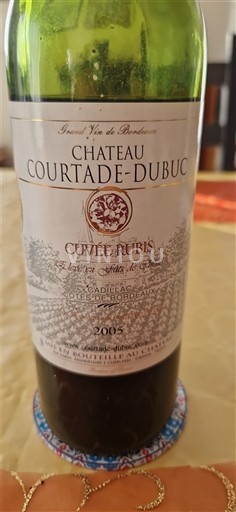 Bordeaux Cadillac Côtes de Bordeaux Château Courtade-Dubuc Rubis 2005