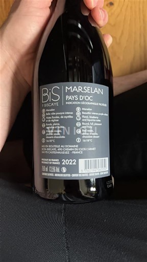 Linguadoca e Rossiglione Paese d'Oc Biscaye Marselan 2022