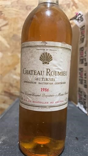 Vinhos Blanc liquoreux Château Roumieu 1986 França Bordéus Sauternes AOC