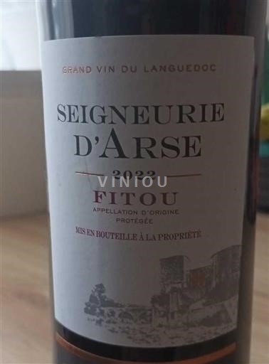 Languedoc Fitou Seigneurie d'arse 2022