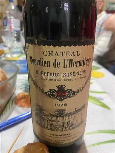 Burdeos Bordeaux superior Château Bourdieu de L'Hermitage 1978
