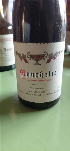 Burgundy Monthélie Guy Dubuet 1989