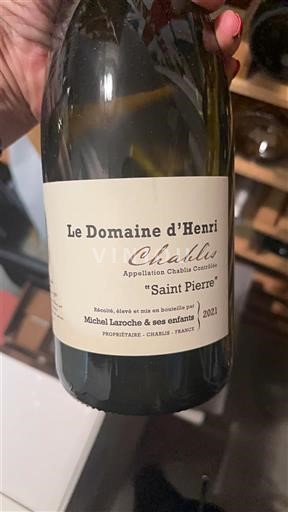 Borgogna Chablis Domaine Le Domaine d'Henri Saint Pierre 2021