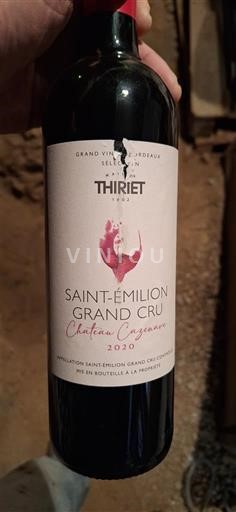 Bordeaux Saint-Émilion Grand Cru Grand Cru Château Cazeneuve 2020