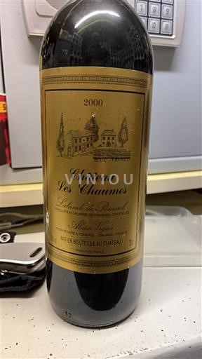Vina Rouge sec Château Les Chaumes 2000 Francija Bordeaux Lalande-de-Pomerol AOC