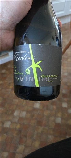 Vallée de la Loire Quincy Domaine Mardon Nature 2018